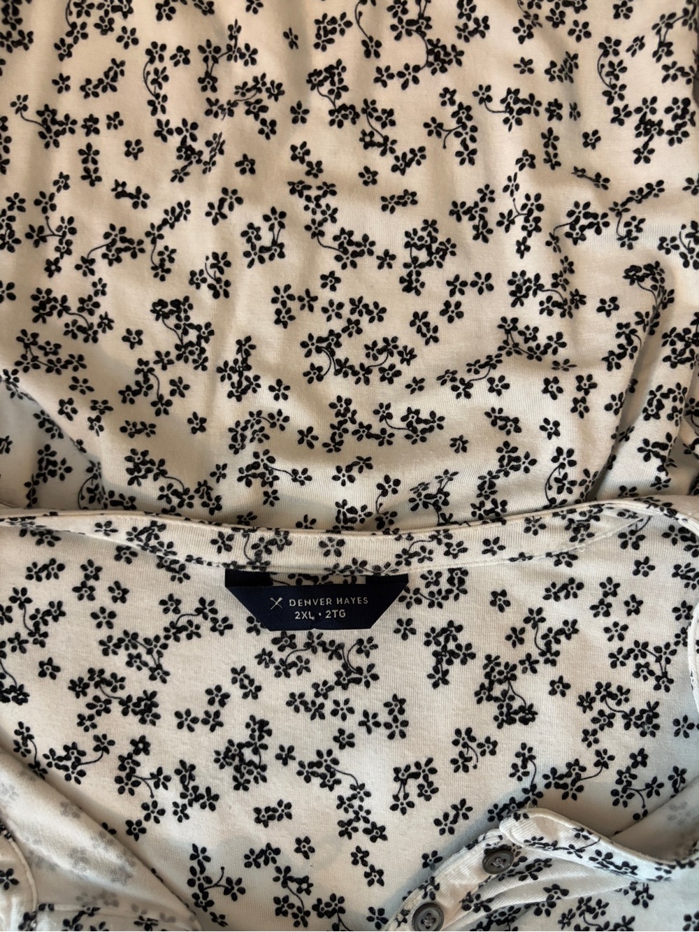 Denver Hayes Floral Henley Top | 2XL | Cottagecore Boho Blouse - Picture 5 of 5
